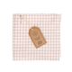 Tea towel, organic cotton, ancient pink chequered, 50 x 70 cm