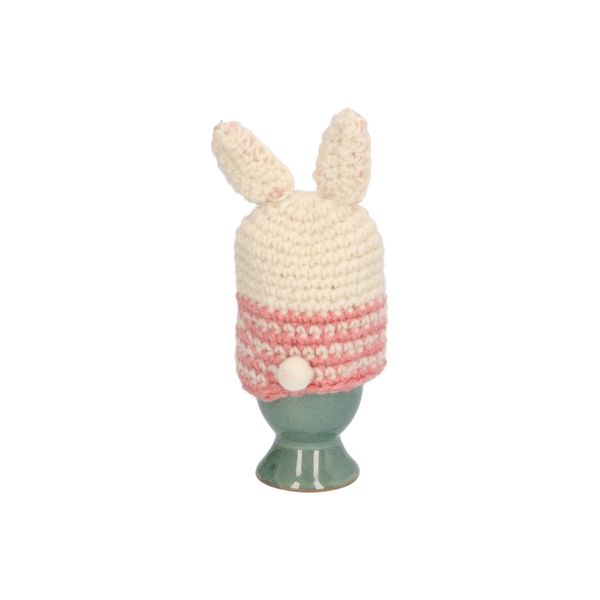 Eierwarmer konijn, wol, roze