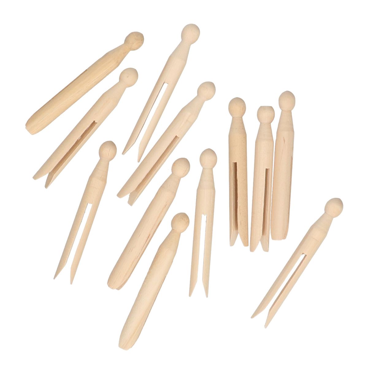 100 Mini Clothespins - 1 1/8 Wooden Clips - Mixed Colors - Craft