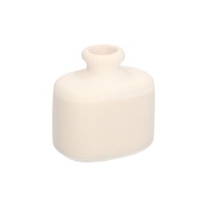 Vase, céramique, blanc crème, 5,5 x 3,8 cm