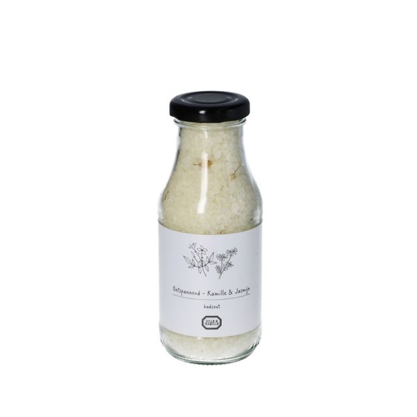 Relaxing bath salts, chamomile and jasmine, 240 ml 