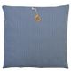 Housse de coussin, coton bio, bleu rayure, 45 x 45 cm