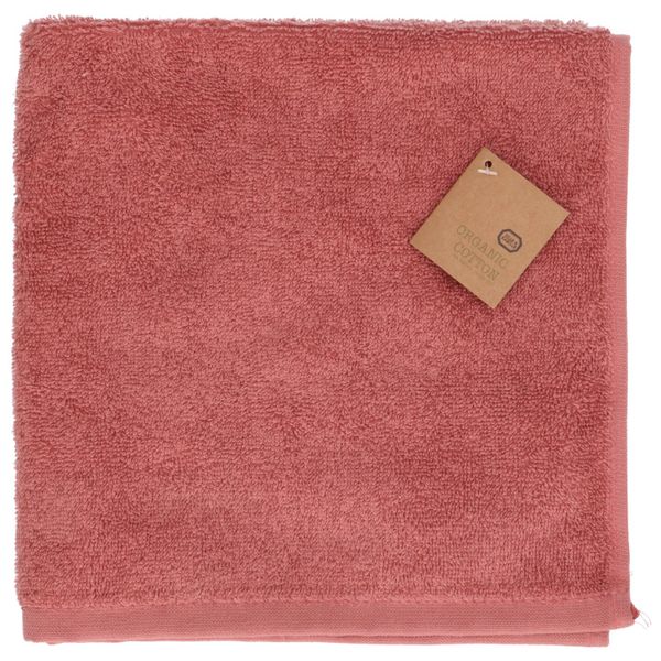 Essuie-mains, coton bio, rose foncé, 50 x 50 cm