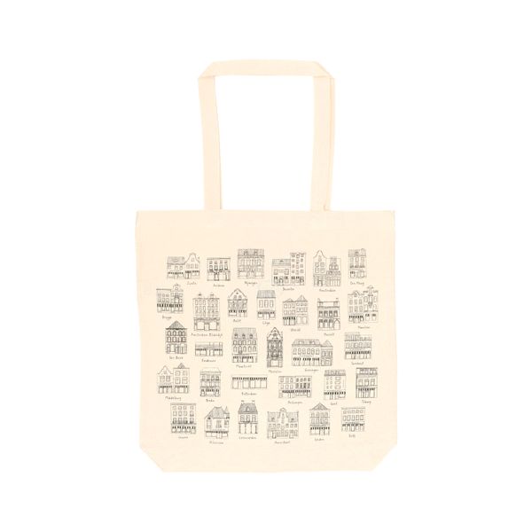 Canvas tas, Dille&Kamille, bio-katoen, geveltjes, 38 x 38 cm