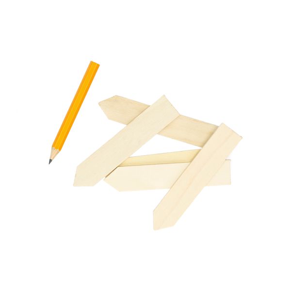 Etiquettes de jardin en pot, bois, environ 40 pièces