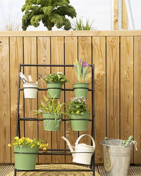 Plant rack, metal, black