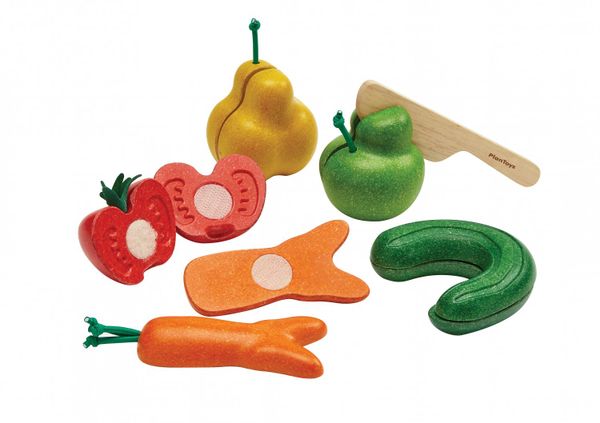 Fruits & légumes tordus, bois d'hévéa, 18m+  Jeux et jouets de 0 à 3 ans  chez Dille & Kamille