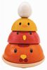 Jeu à empiler poue & oeuf, bois d'hévéa, 12m+