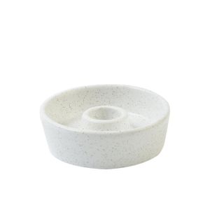 Candlestick, porcelain, white speckled
