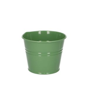 Plant pot, zinc, green, ⌀ 11 cm