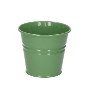 Plant pot, zinc, green, ⌀ 14 cm