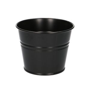 Plant pot, zinc, matt black, ⌀ 14 cm