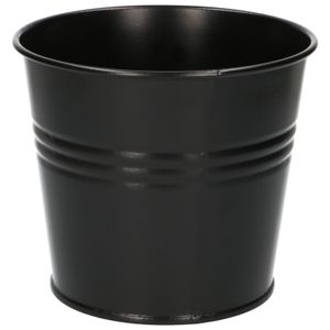Plant pot, zinc, matt black, ⌀ 16,7 cm