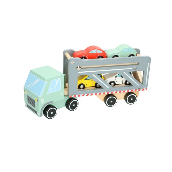 Perth Blackborough Zonsverduistering Doorzichtig Vrachtwagen met oplegger, hout, 18m+ | Speelgoed van 0 tot 3 jaar | Dille &  Kamille
