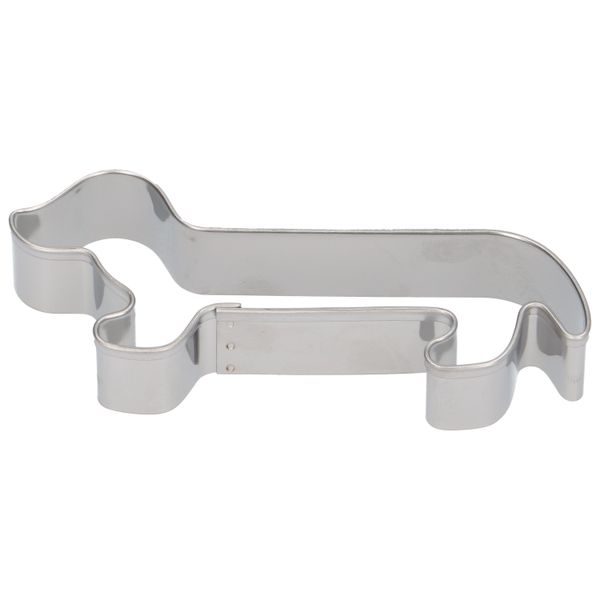 Dachshund cookie cutter, stainless steel