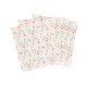 Serviettes en papier, blanc à motif de fleurs des champs rouges, 33 x 33 cm