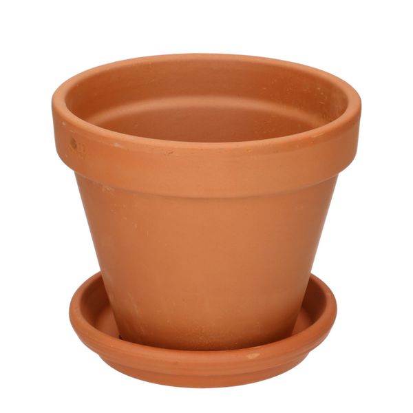 Bloempot met schotel, terracotta, Ø 19 cm