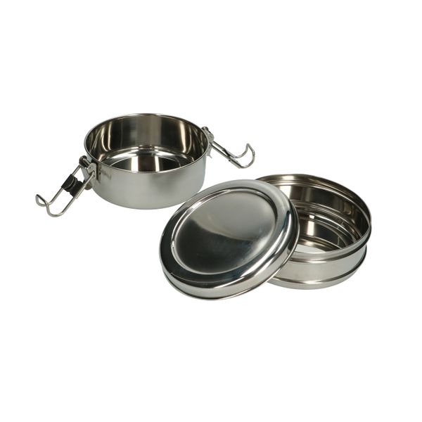 Stacking tins, stainless steel, 2-part, ⌀ 14 cm