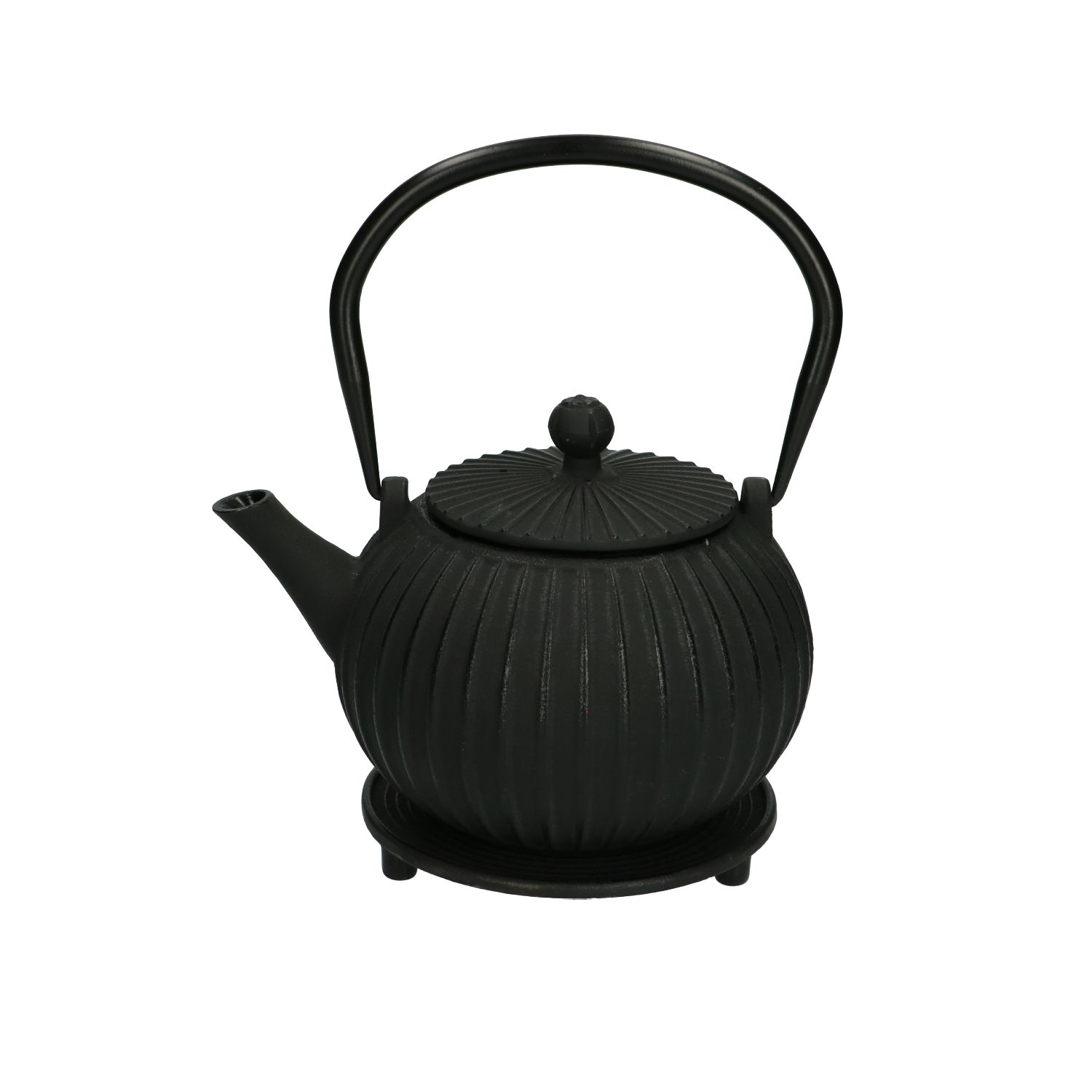 Teapot with trivet, cast iron, black | Teapots | Dille & Kamille