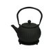 Teapot with trivet, cast iron, black