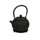 Teapot with trivet, cast iron, black