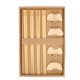Eetstokjes, bamboe, met ginkoblad, set van 4