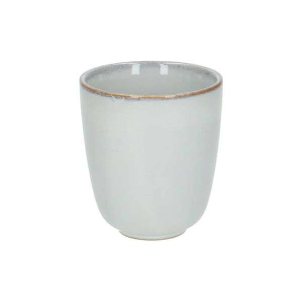 Beker reactieve glazuur, steengoed, grijs