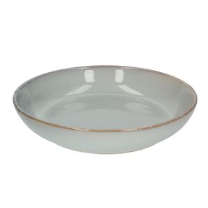 Plate deep reactive glaze, stoneware, grey, Ø 22 cm