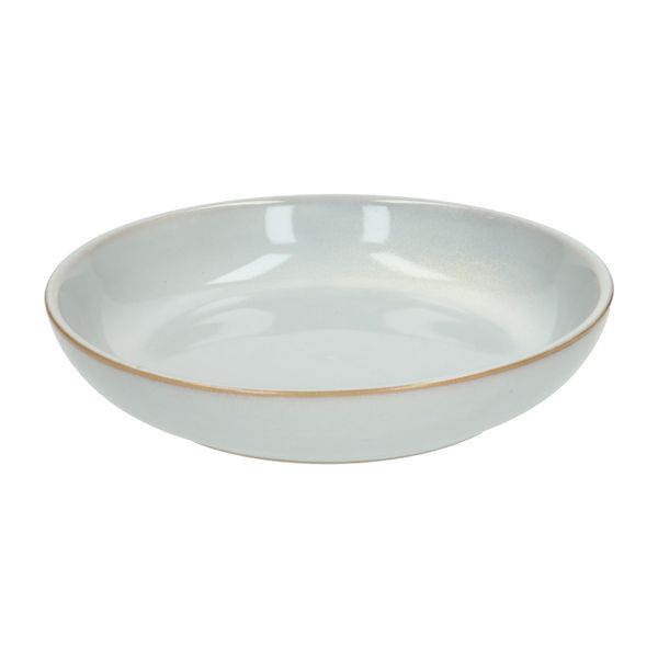 Bord diep reactieve glazuur, steengoed, grijs,Ø 22 cm