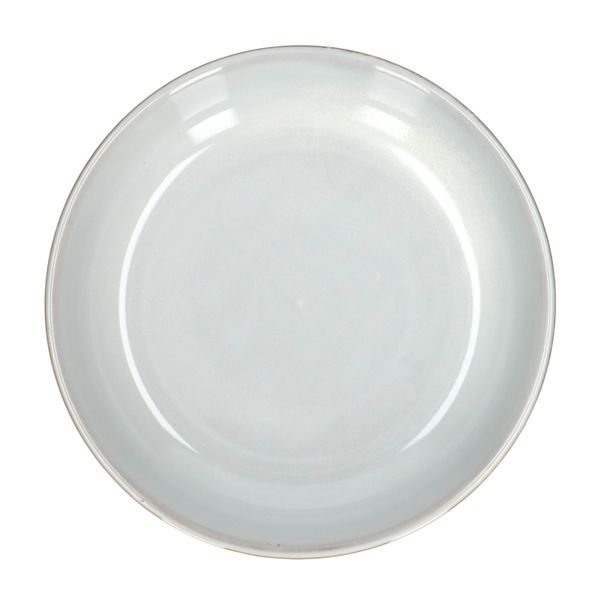 Assiette creuse en grès, émail reactif, gris, Ø 22 cm Assiette creuse en grès, émail reactif, gris, Ø 22 cm