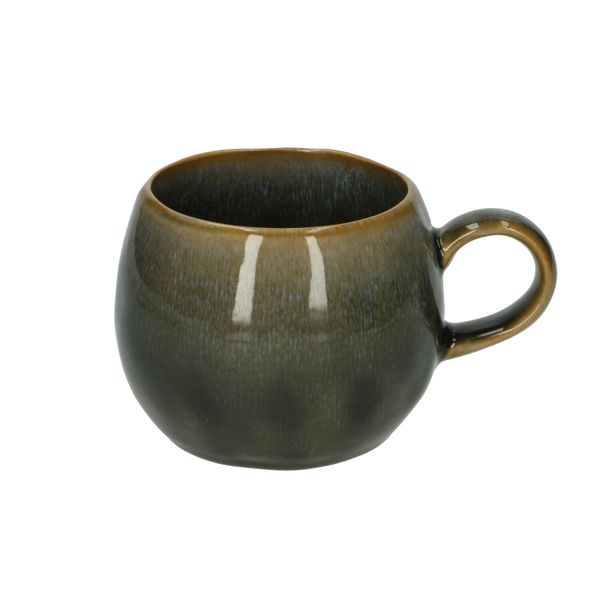 Mok rond reactieve glazuur, steengoed, blauw, Ø 12 cm