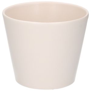Bloempot, aardewerk, mat wit, Ø 20 cm