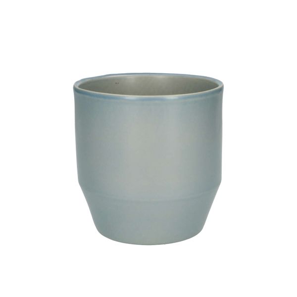 Bloempot, aardewerk, mat grijs, Ø 13 cm