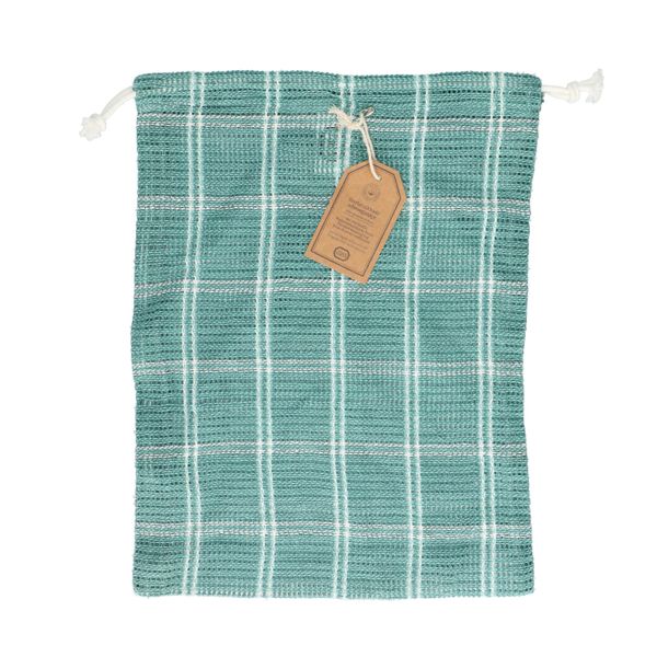 Sachet réutilisable pour fruits & légumes, coton bio, vert, grand