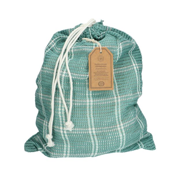Sachet réutilisable pour fruits & légumes, coton bio, vert, grand