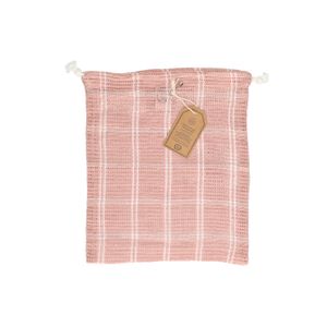 Fruit and vegetable bag, organic cotton, pink, small
