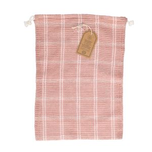 Fruit and vegetable bag, organic cotton, pink, large