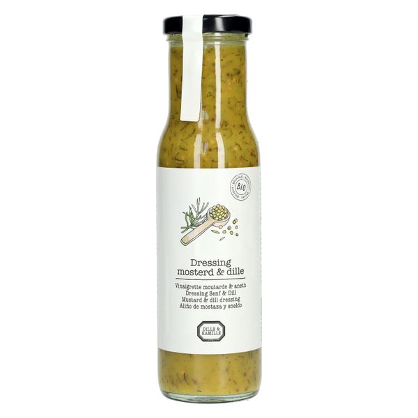 Dressing, biologisch, mosterd dille, 250 ml