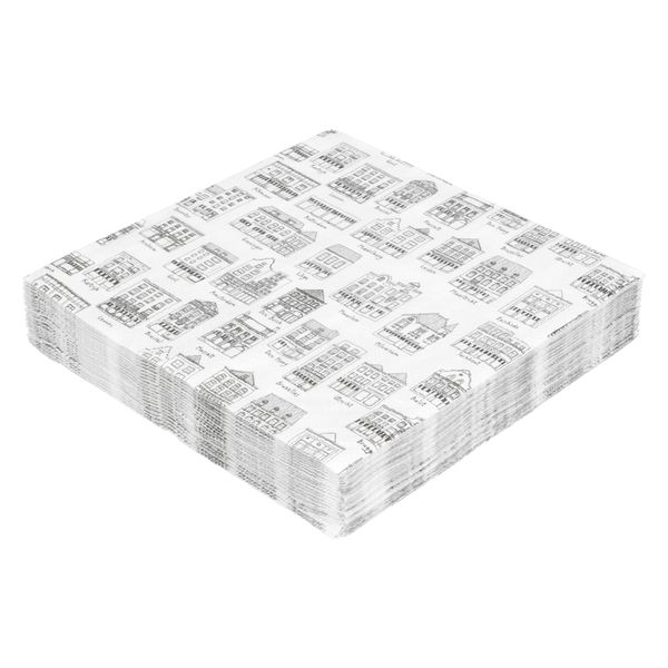 Napkins, paper, facades, 33 x 33 cm, pack of 20