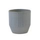 Plant pot, earthenware, matt grey with raised bumps pattern, ⌀ 13 cm