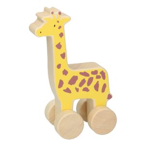 Giraffe op wielen, hout, 12m+