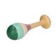 Maraca, bois, motif rayé, 12m+
