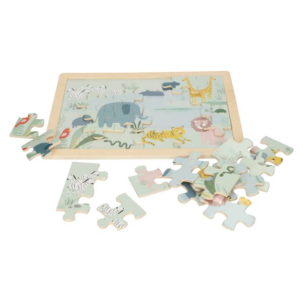 Jigsaw puzzle, wood, safari, 3+