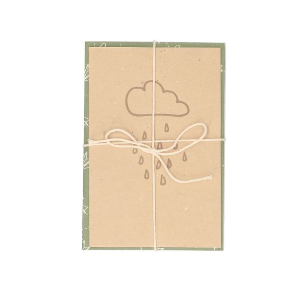 Kaarten met envelop, dungpapier, 4 stuks