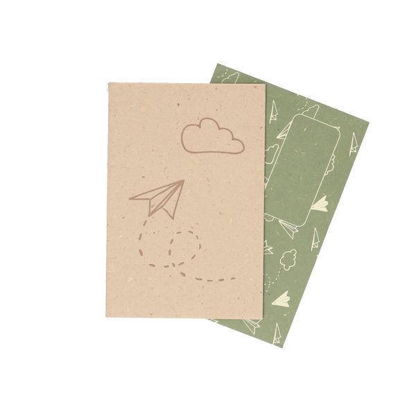 Kaarten met envelop, dungpapier, 4 stuks