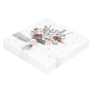 Servetten, papier, bosje bloemen, 33 x 33 cm, 20 stuks Servetten, papier, bosje bloemen, 33 x 33 cm, 20 stuks