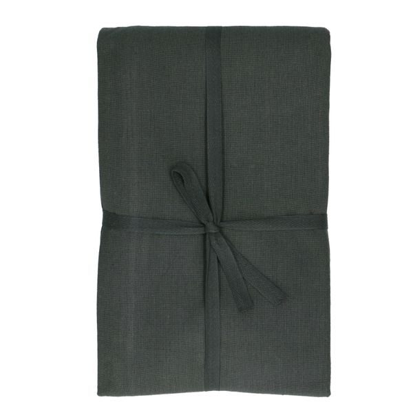 Tablecloth, GOTS organic cotton, dark green, 145 x 300 cm 