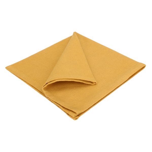 Napkin, GOTS organic cotton, ochre yellow, 40 x 40 cm