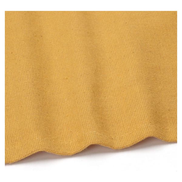 Tablecloth round, GOTS organic cotton, ochre yellow, Ø 180 cm