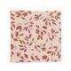 Napkin, cotton, pink with leaf pattern, 40 x 40 cm